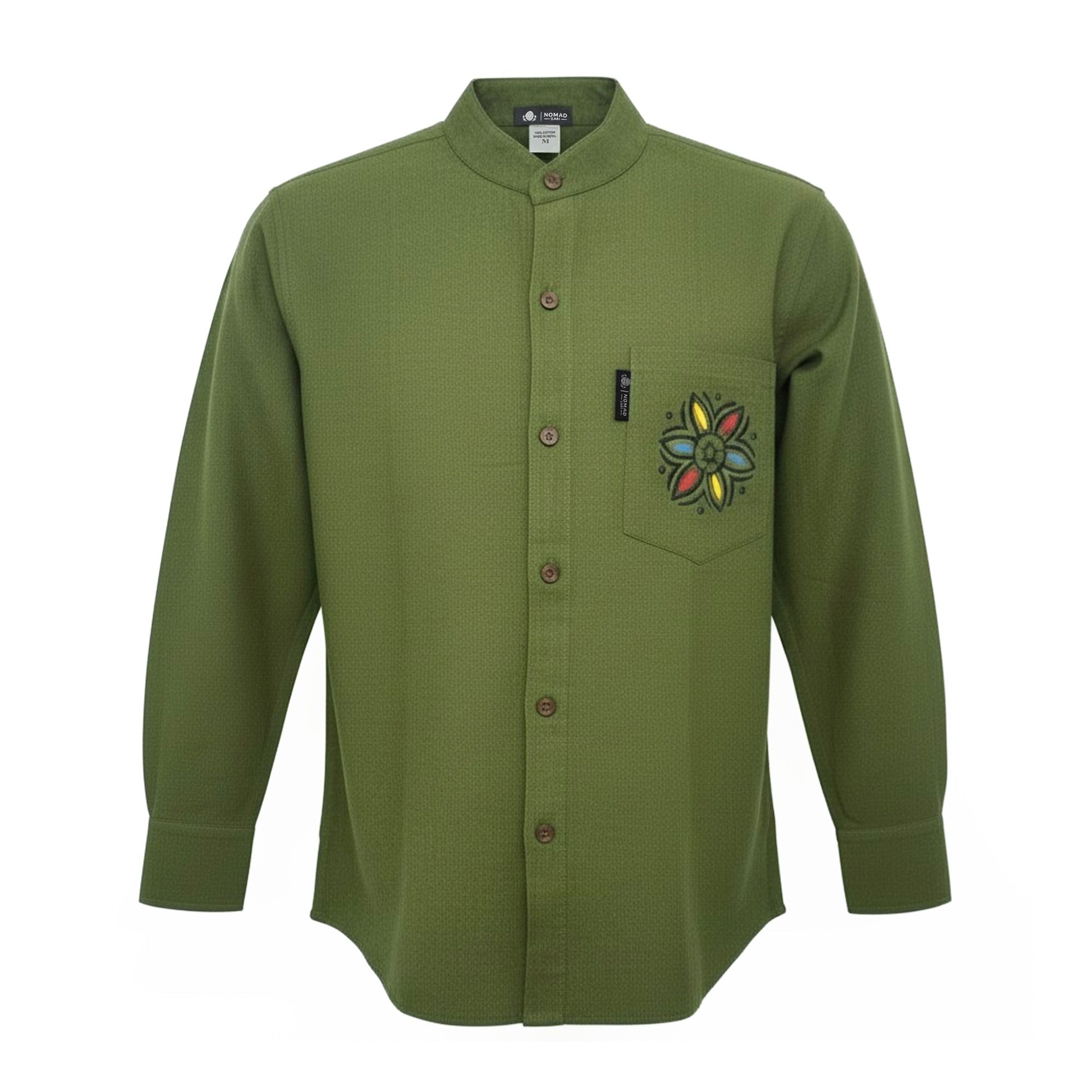 Nomad Sari Kathmandu Shirt - Forest Green - Medium