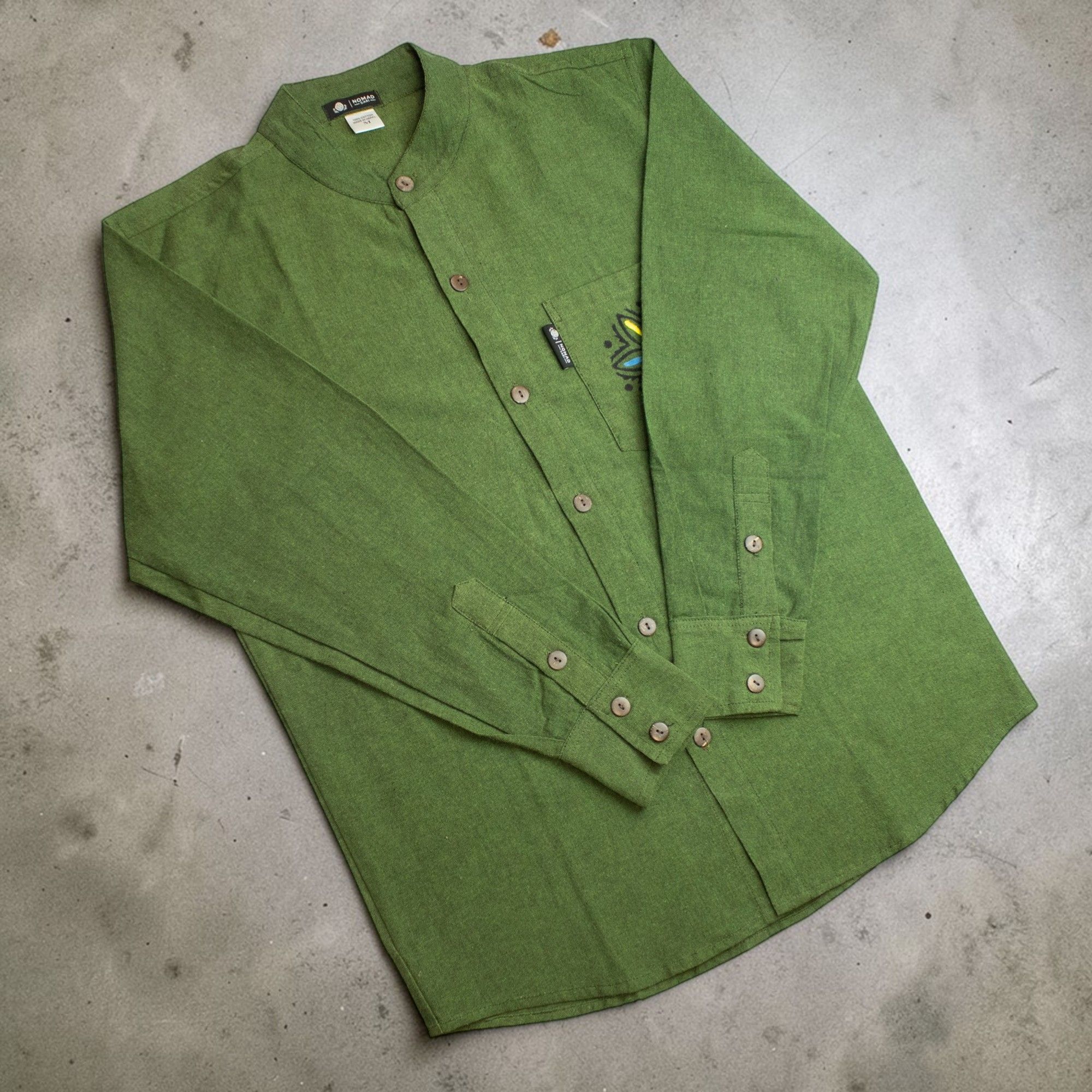 Nomad Sari Kathmandu Shirt - Forest Green - XXL