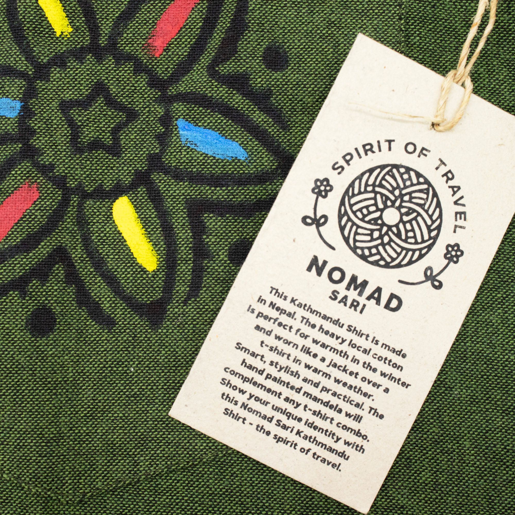 Nomad Sari Kathmandu Shirt - Forest Green - XXL