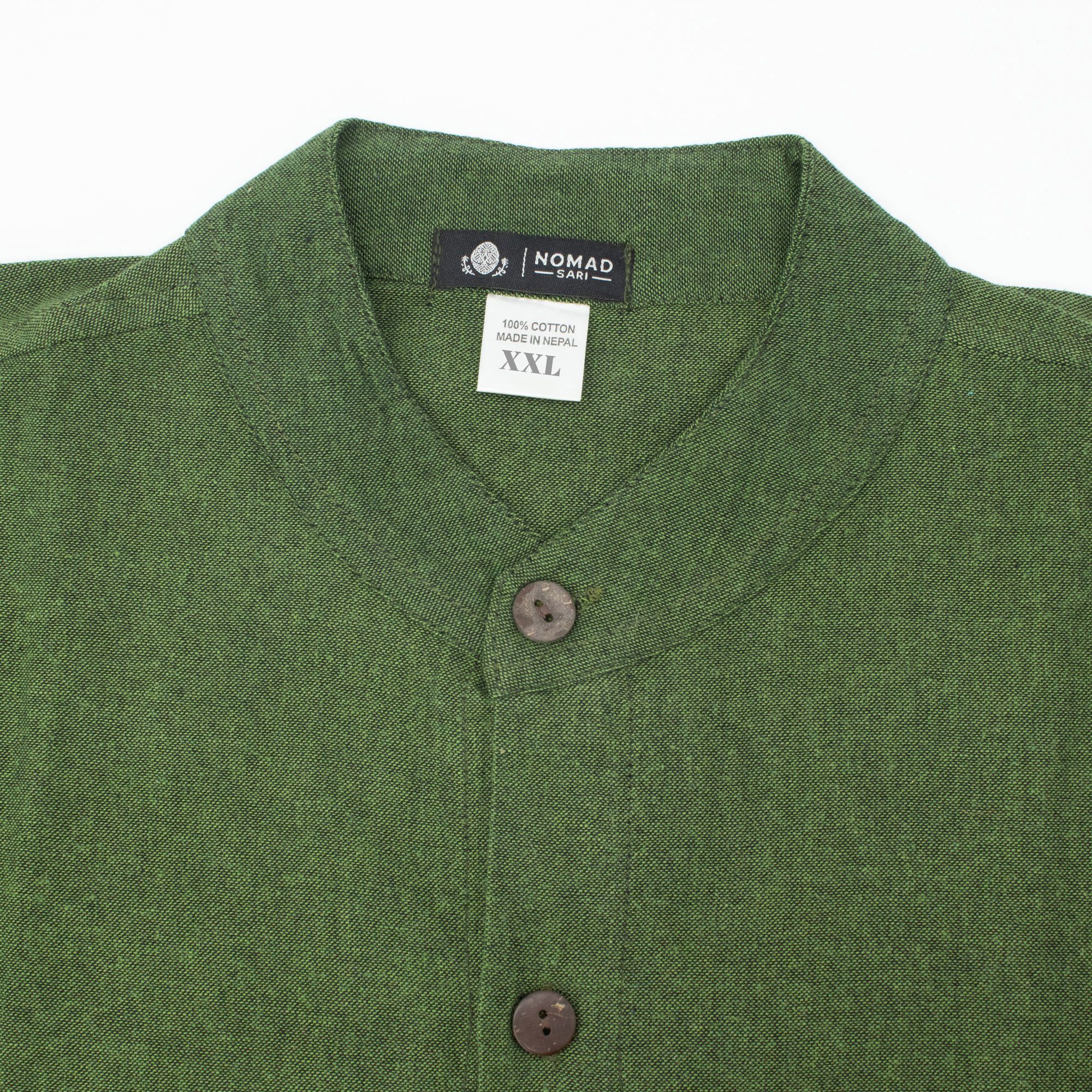 Nomad Sari Kathmandu Shirt - Forest Green - XXL