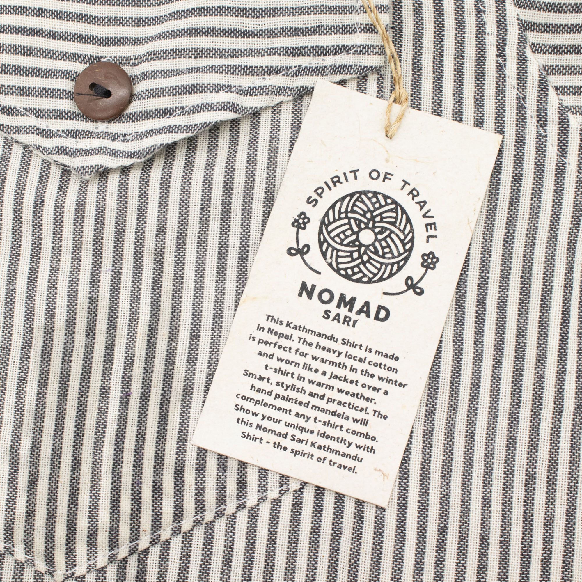 Nomad Sari Grandad Shirt - Grey Stone - XL