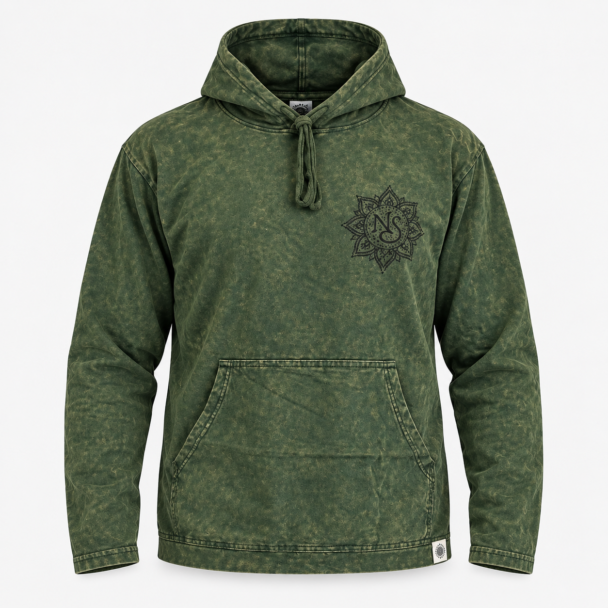 XLarge Stone Washed Hoody Shirt Kangaroo Pocket - Vintage Teal