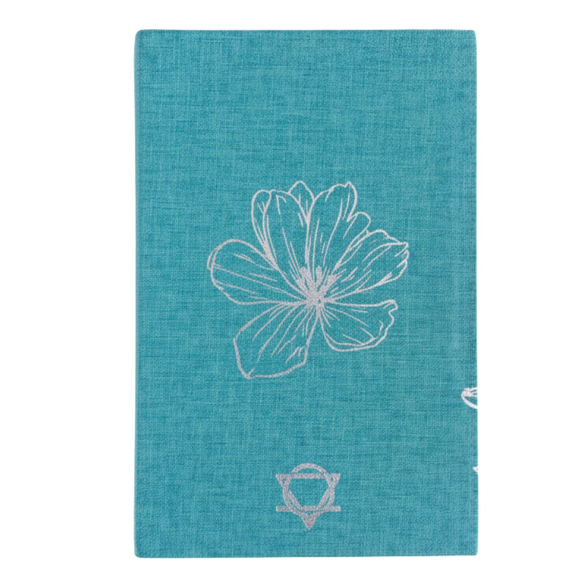 Blue Gratitude Journal with Silver Lining - 120 pages - I am Thankful For