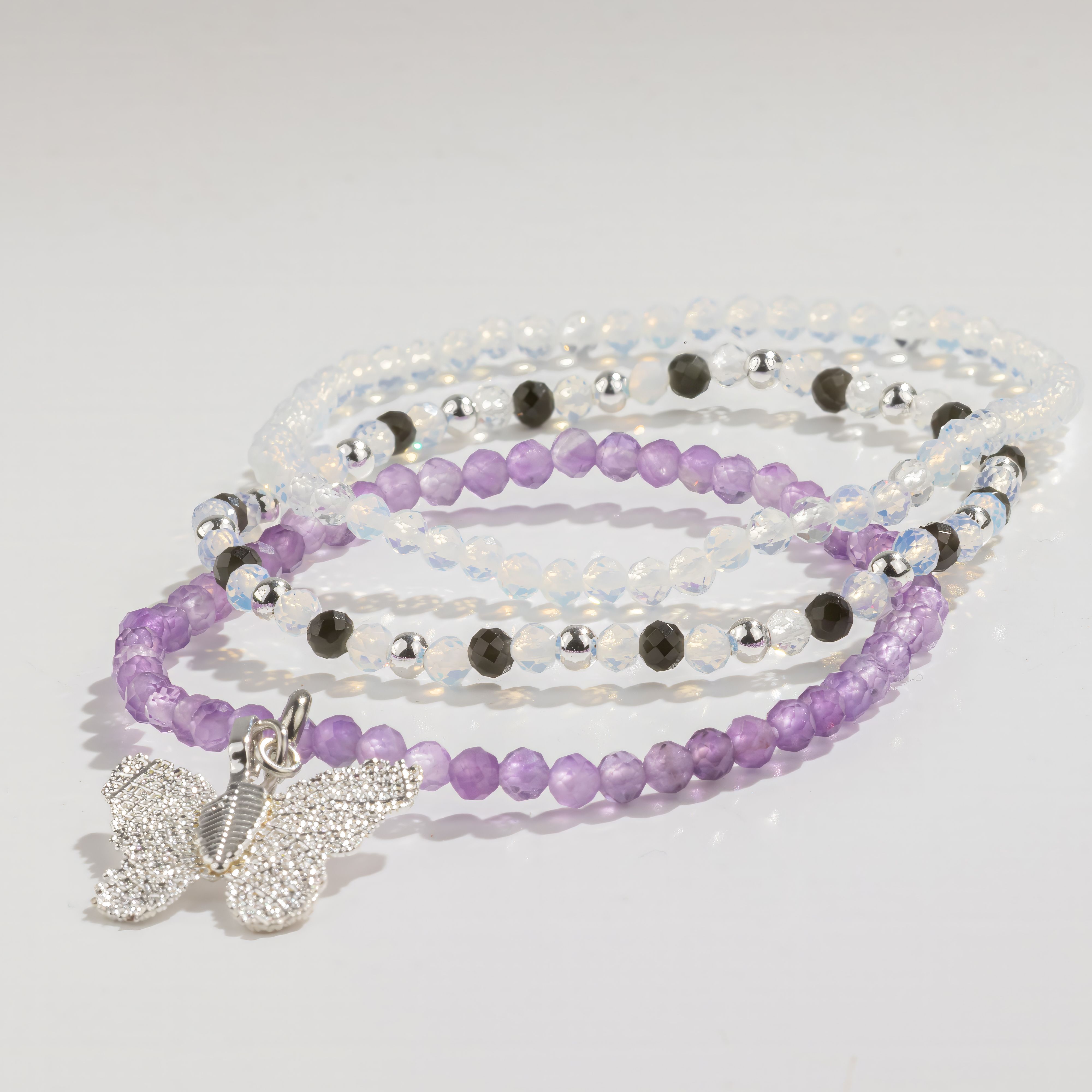 Nymph Spirit Gemstone Bracelet Set - Full Moon