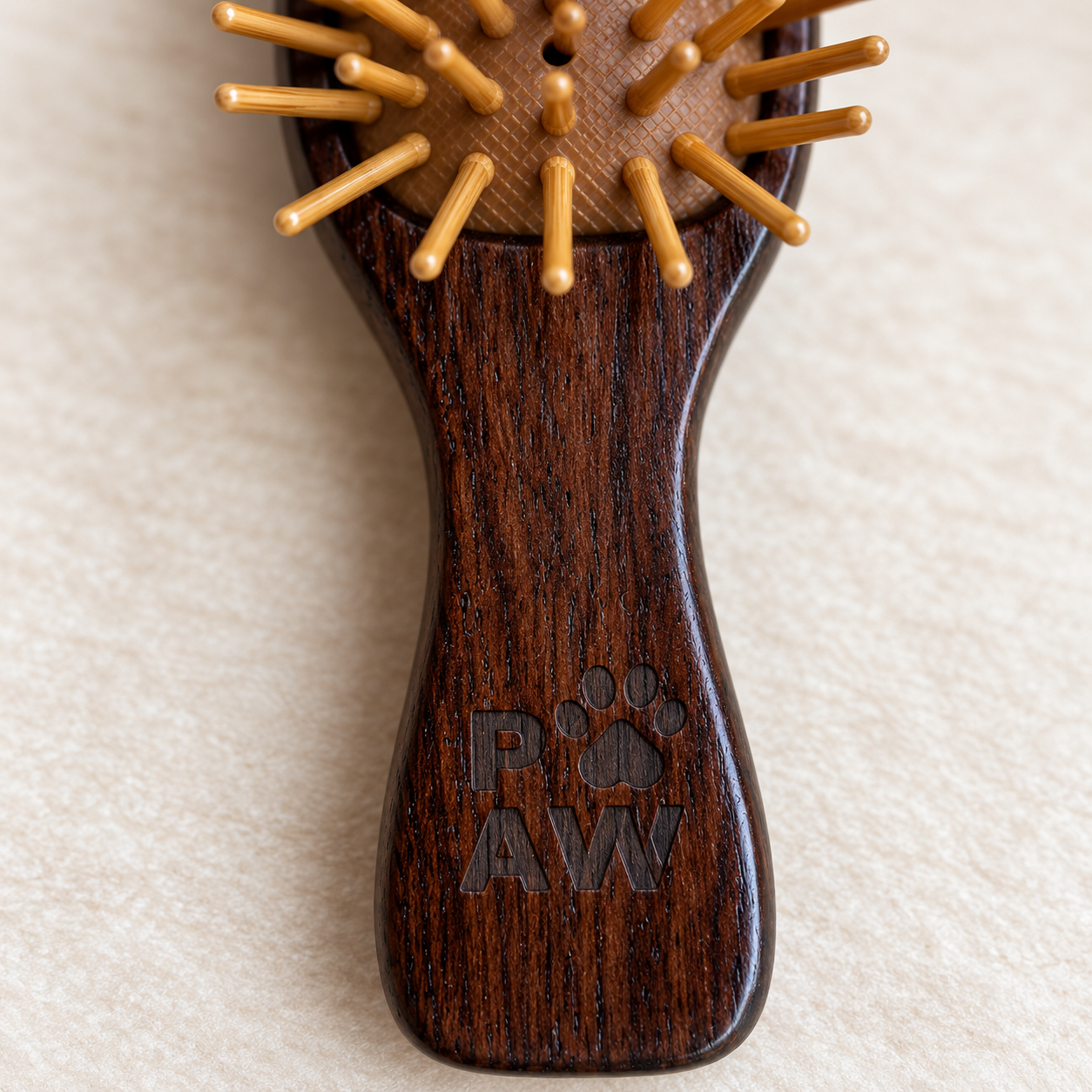 PAW Grooming Tools - Mini Brush & Massage - Bamboo Pins