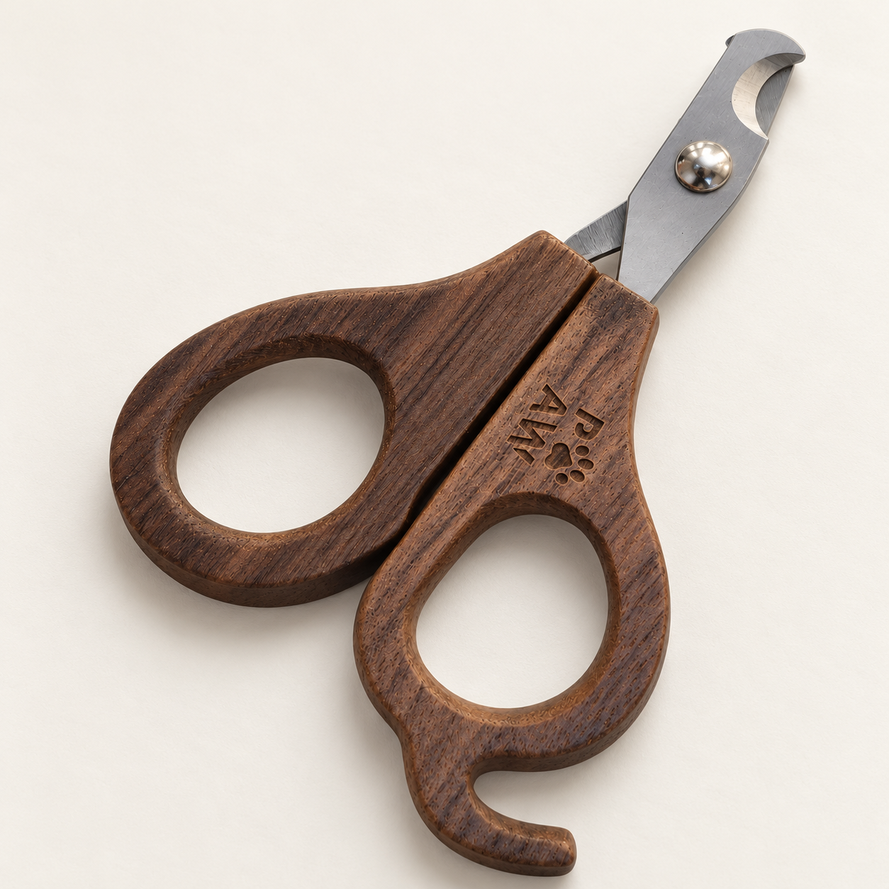PAW Grooming Tools - Semi Circle Nail Clipper - Walnut - Stainless Steel (304)