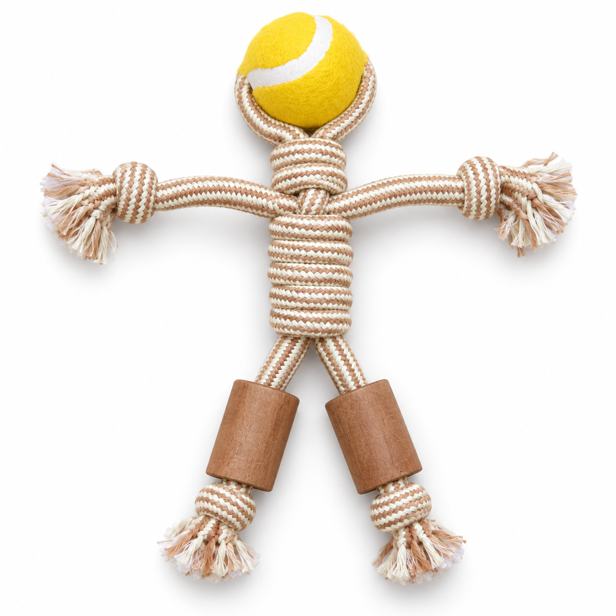 PAW Toys - Coffee Wood Chew - Rope Ranger - Ball