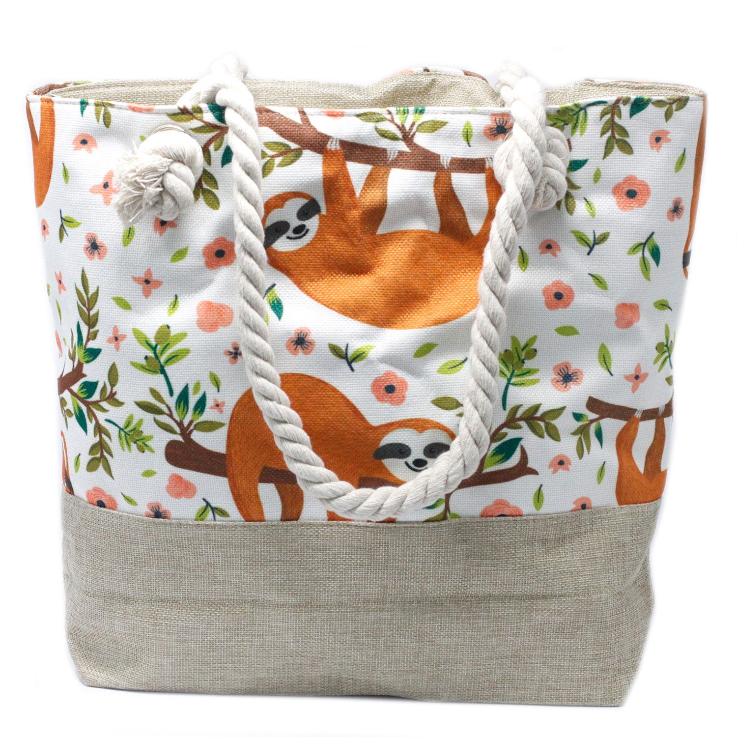 Rope Handle Bag - Sloths