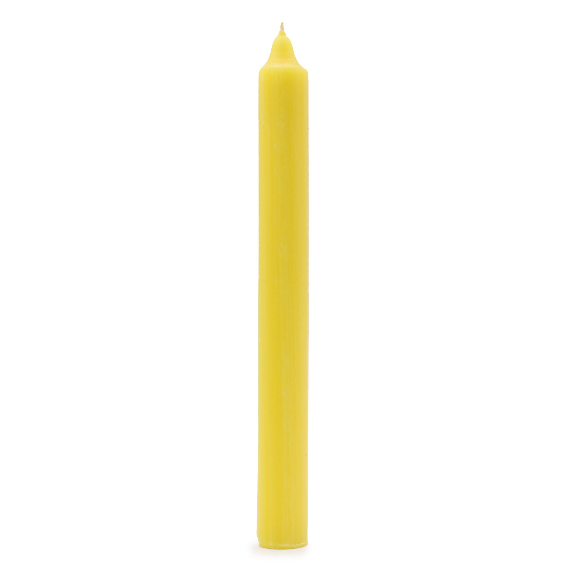 Solid Colour Dinner Candles - Rustic Lemon - Pack of 5