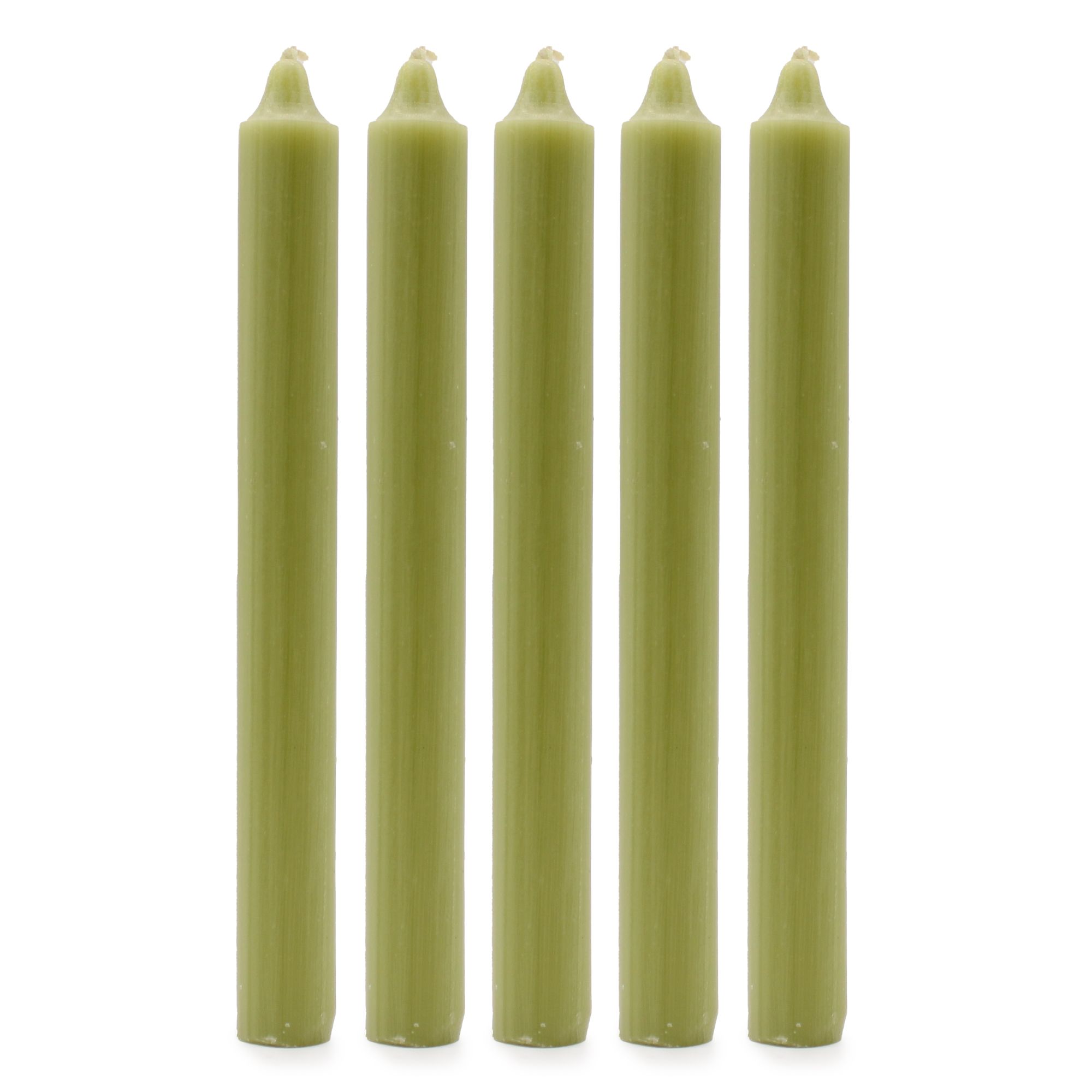 Solid Colour Dinner Candle Set - Pack of 21 - Rustic Olive