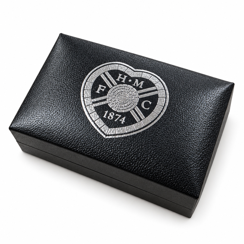 Hearts FC Silver Plated Formed Cufflinks