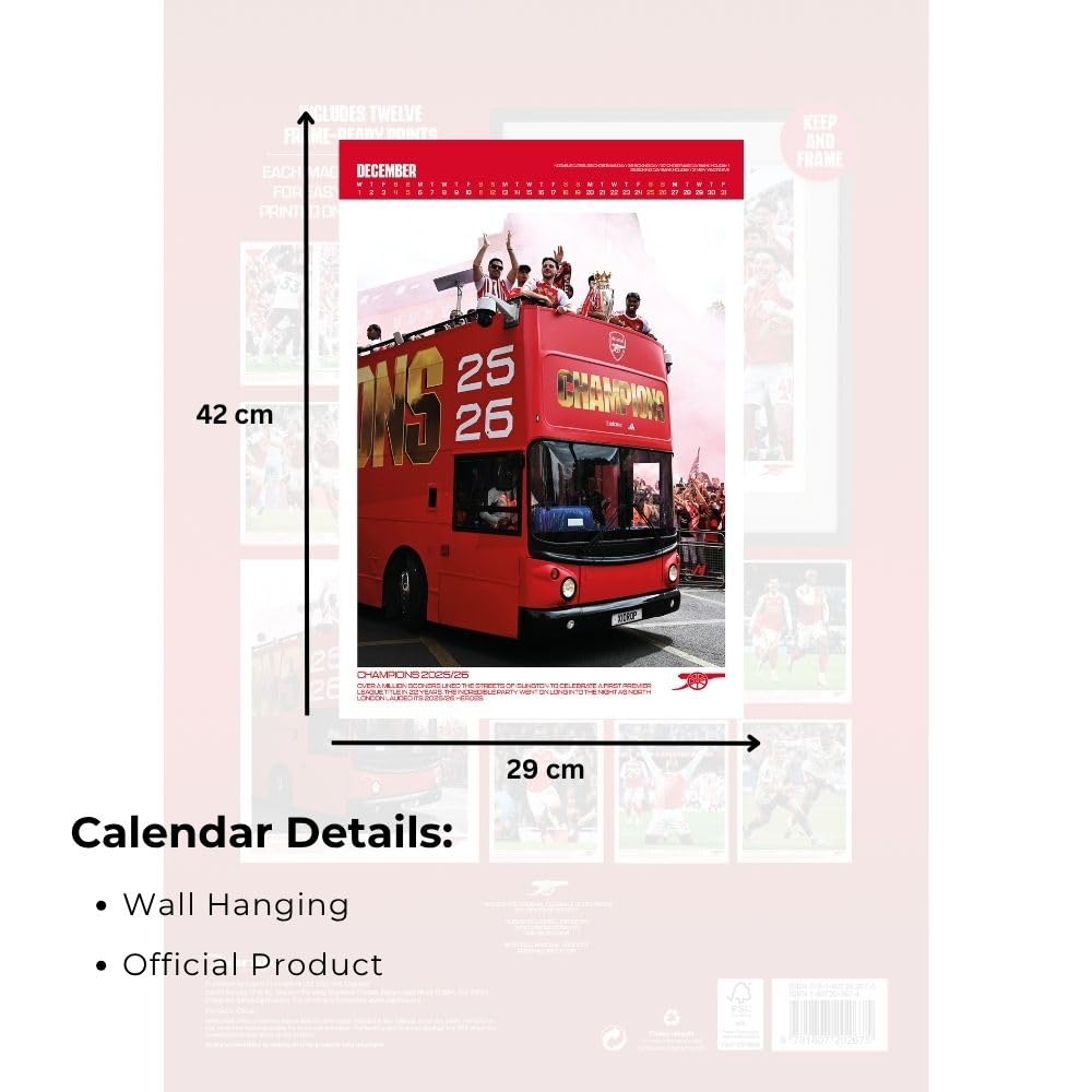 Arsenal FC Deluxe Calendar 2027