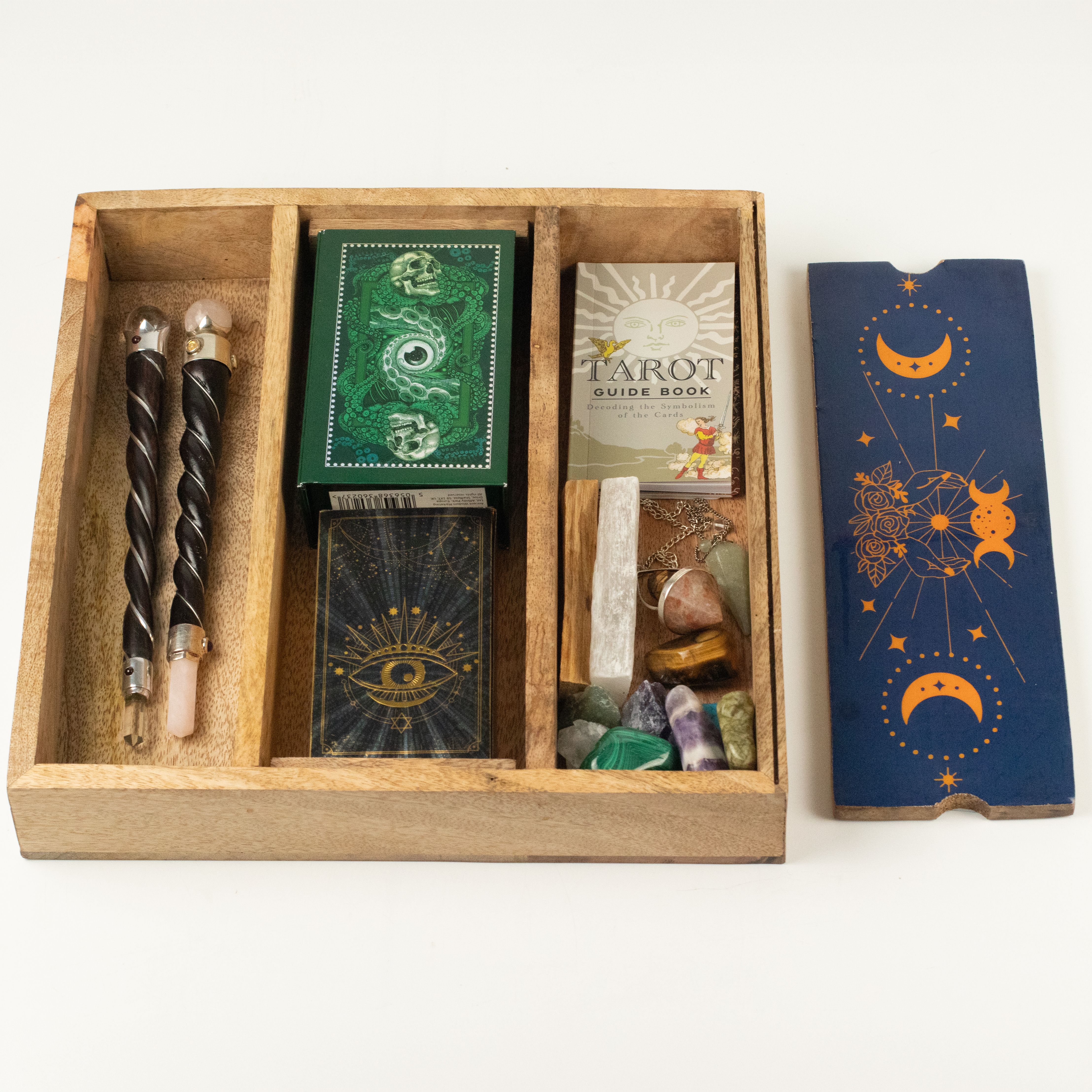 Blue Moon Phases Tarot Tray with Card Holder