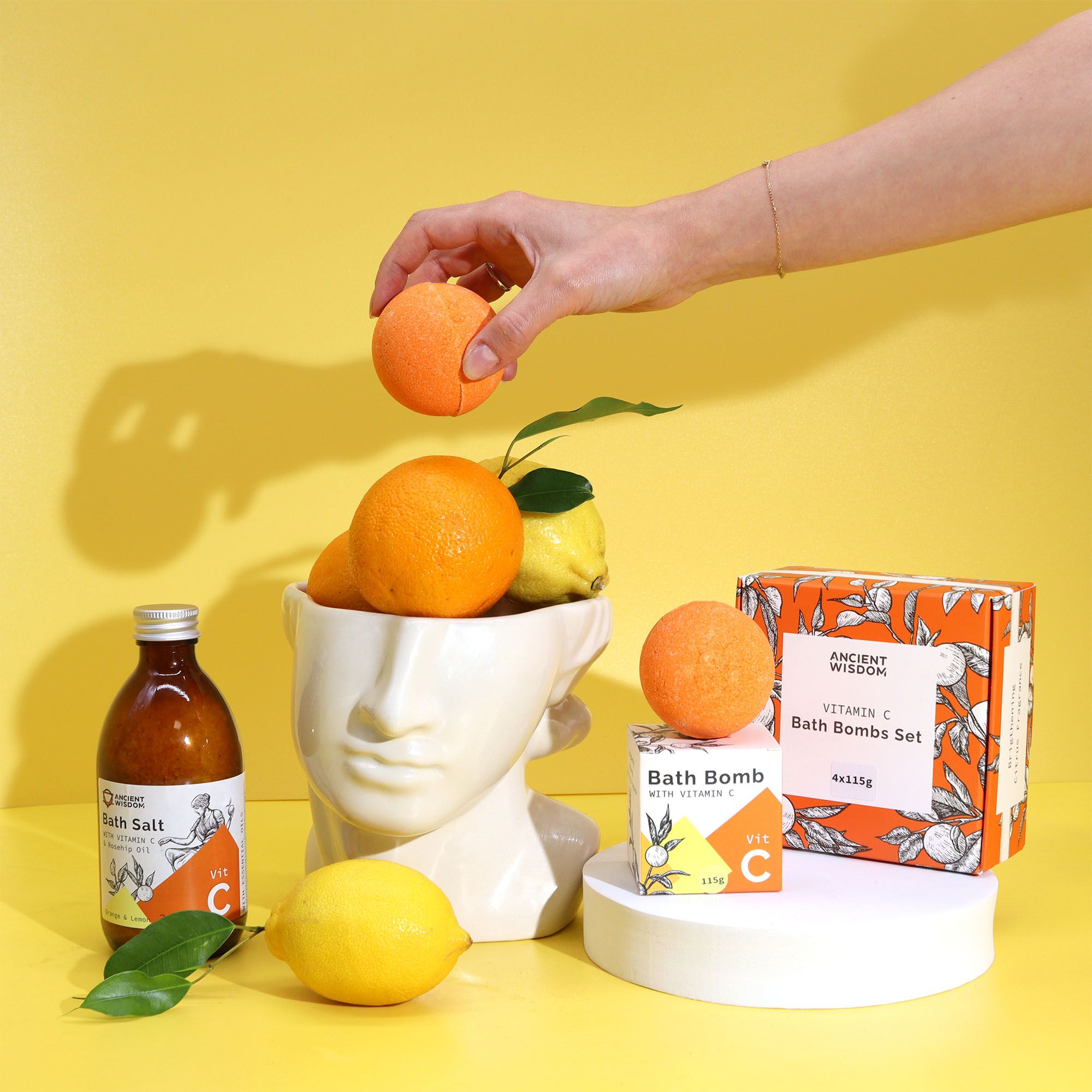 Vitamin C Infused Bath Bomb with Essential Oils
