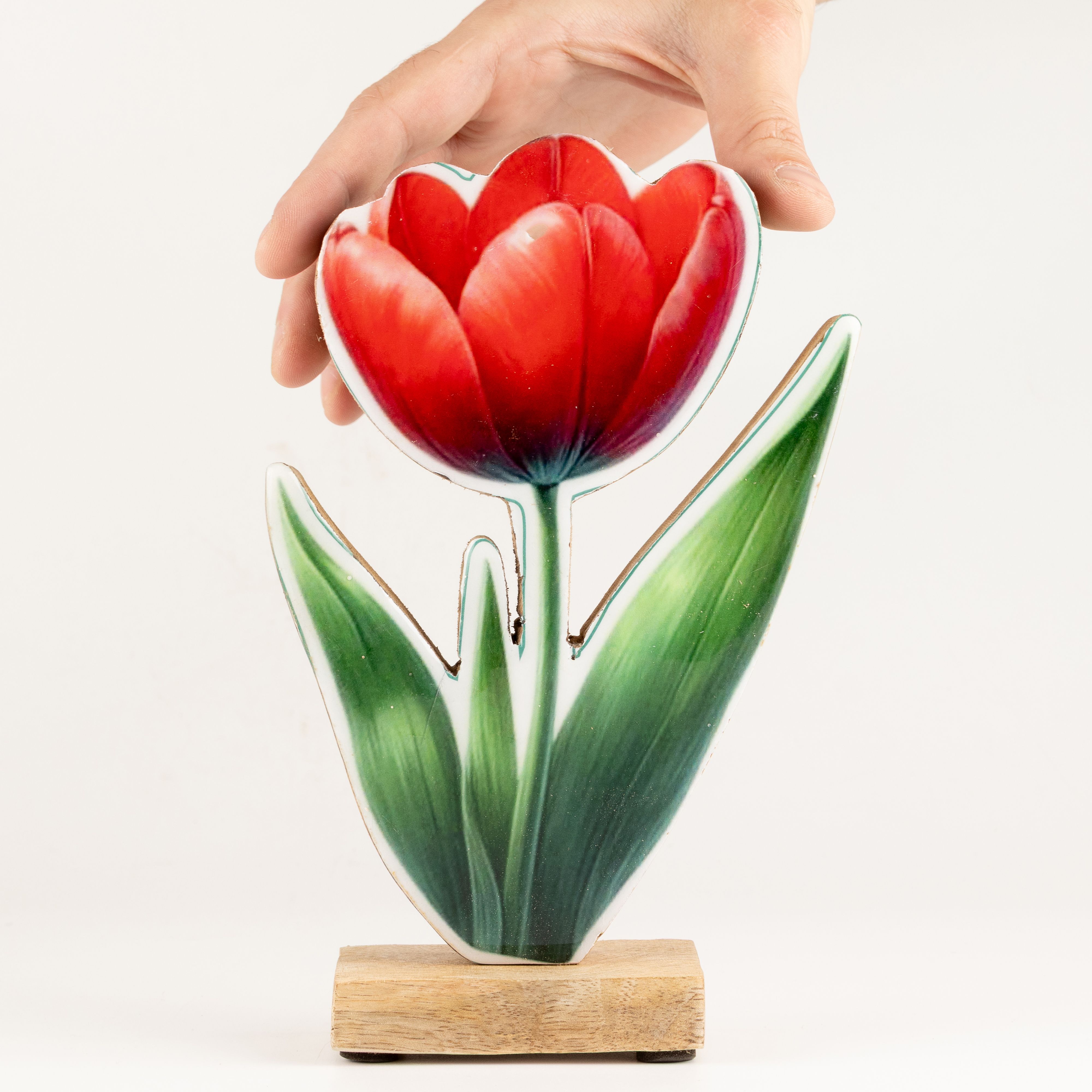 Wooden House Plants - Large Tulip