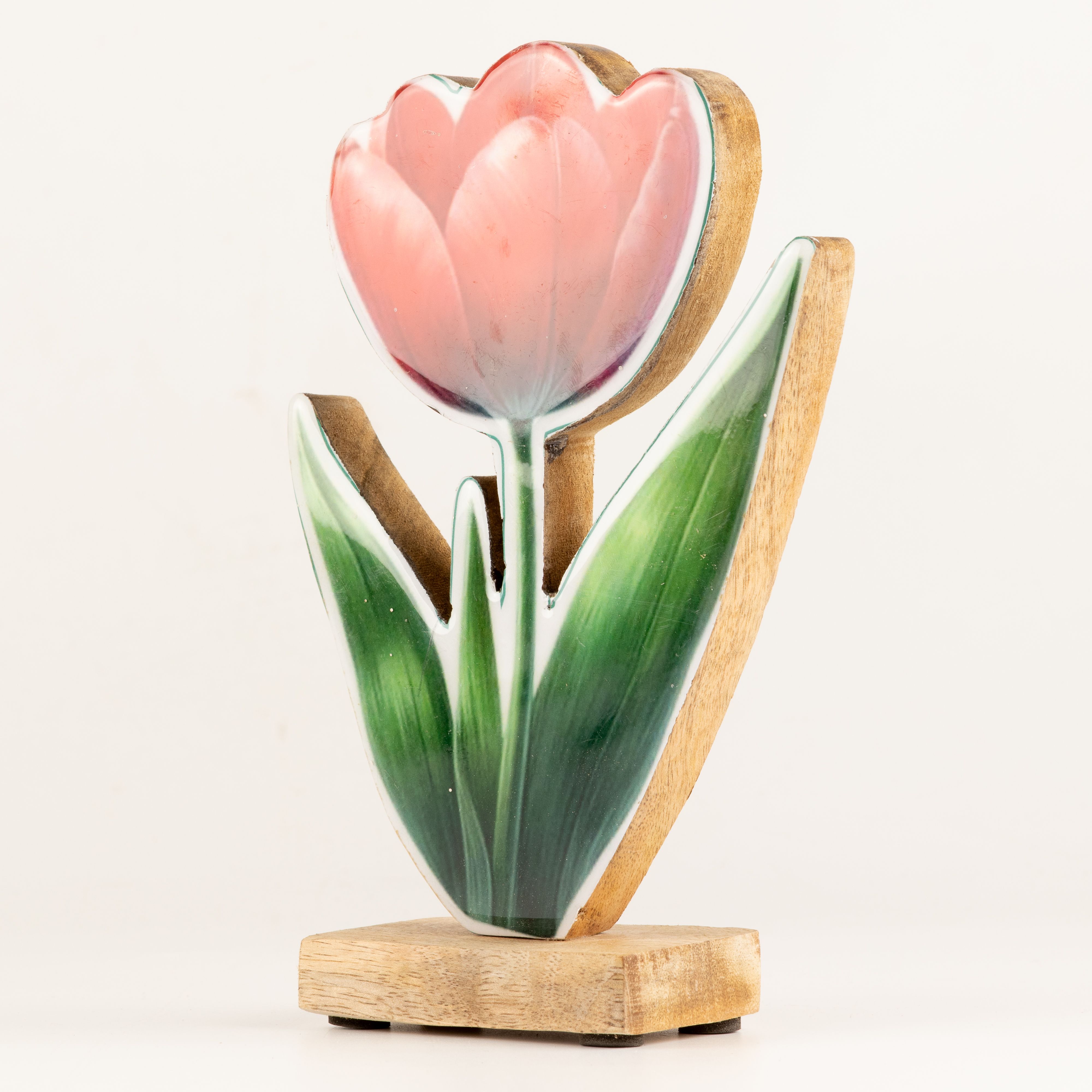 Wooden House Plants - Large Tulip