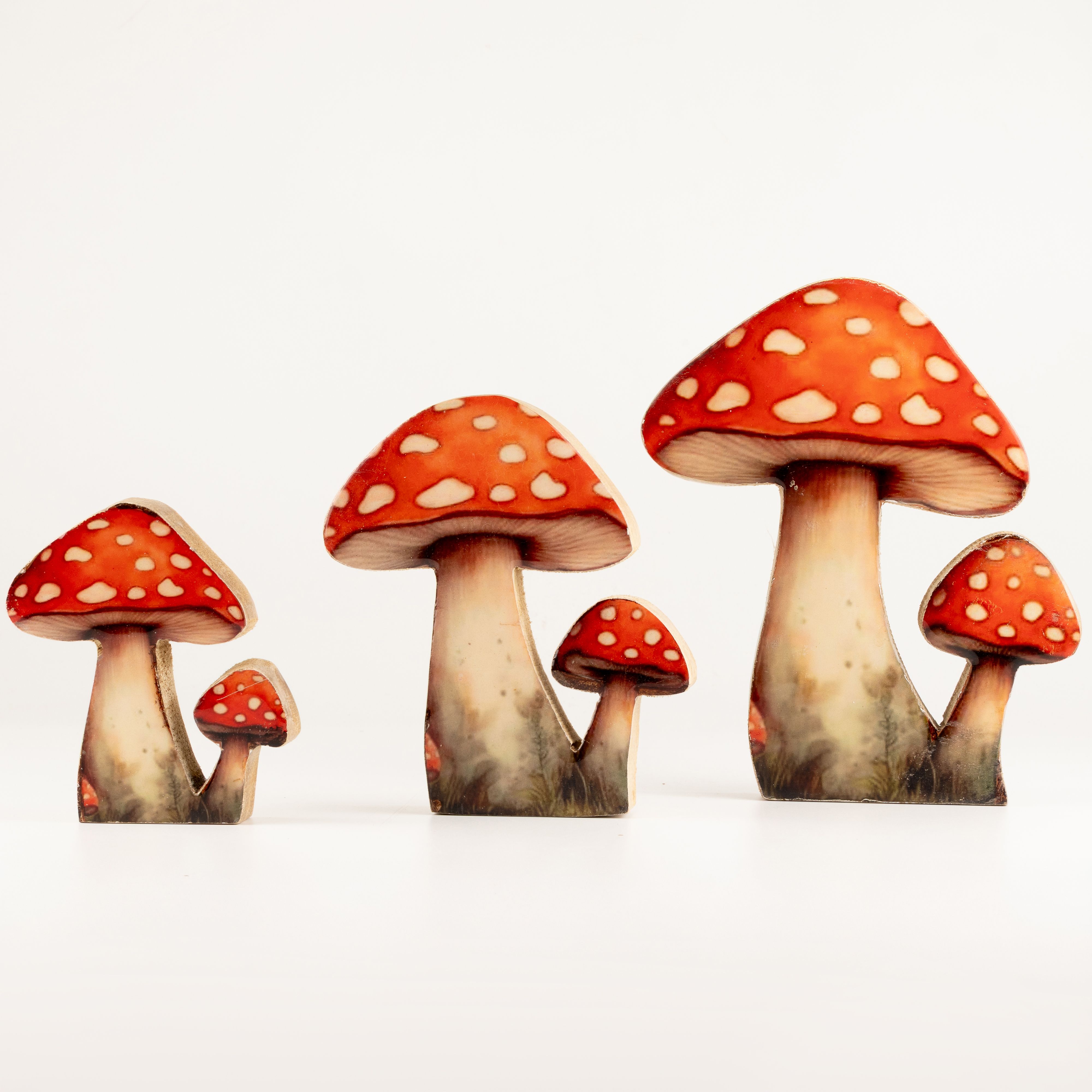 Wooden House Plants - Medium Redcap Mushroom