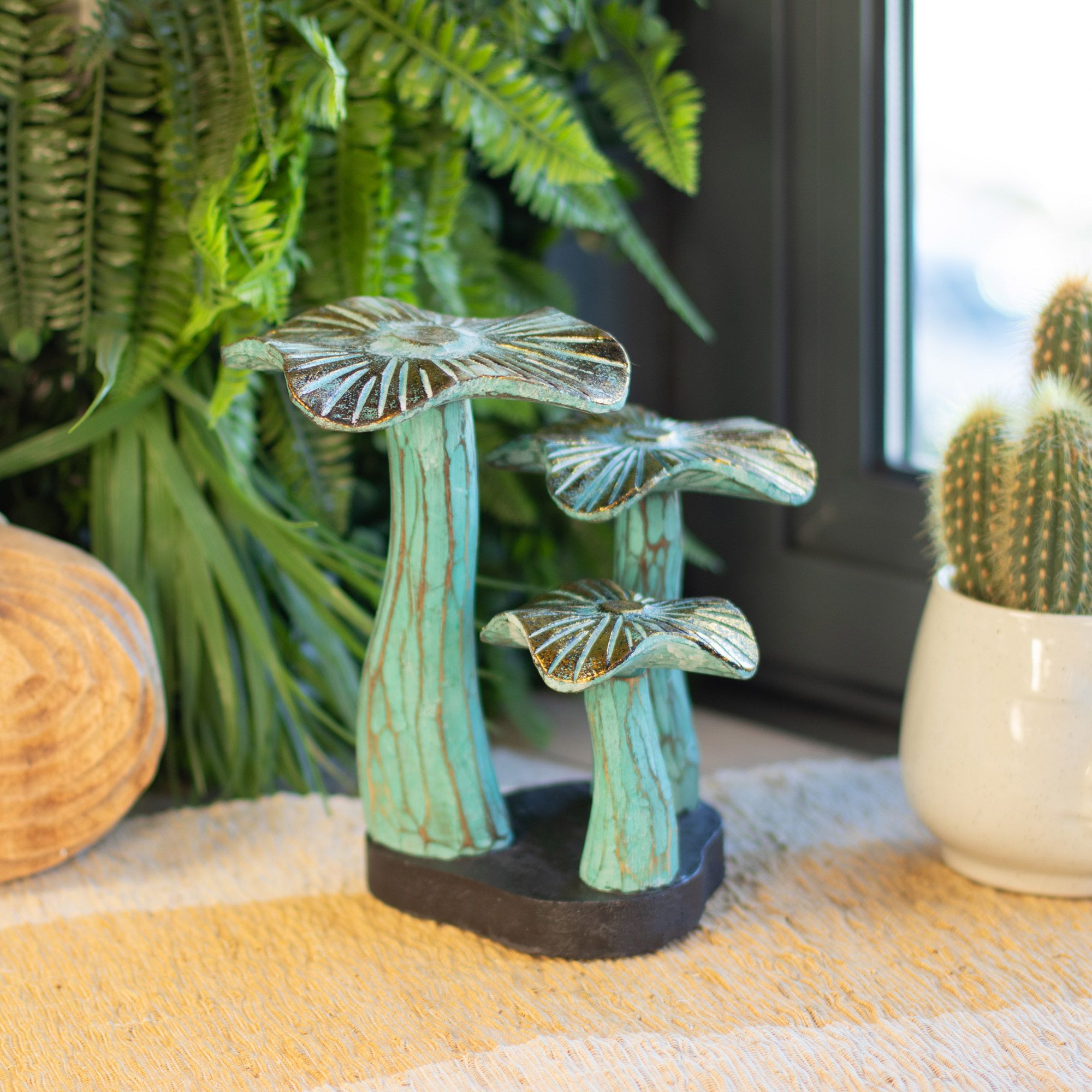 Small Golden Mushroom Art - 20cm - Greenwash