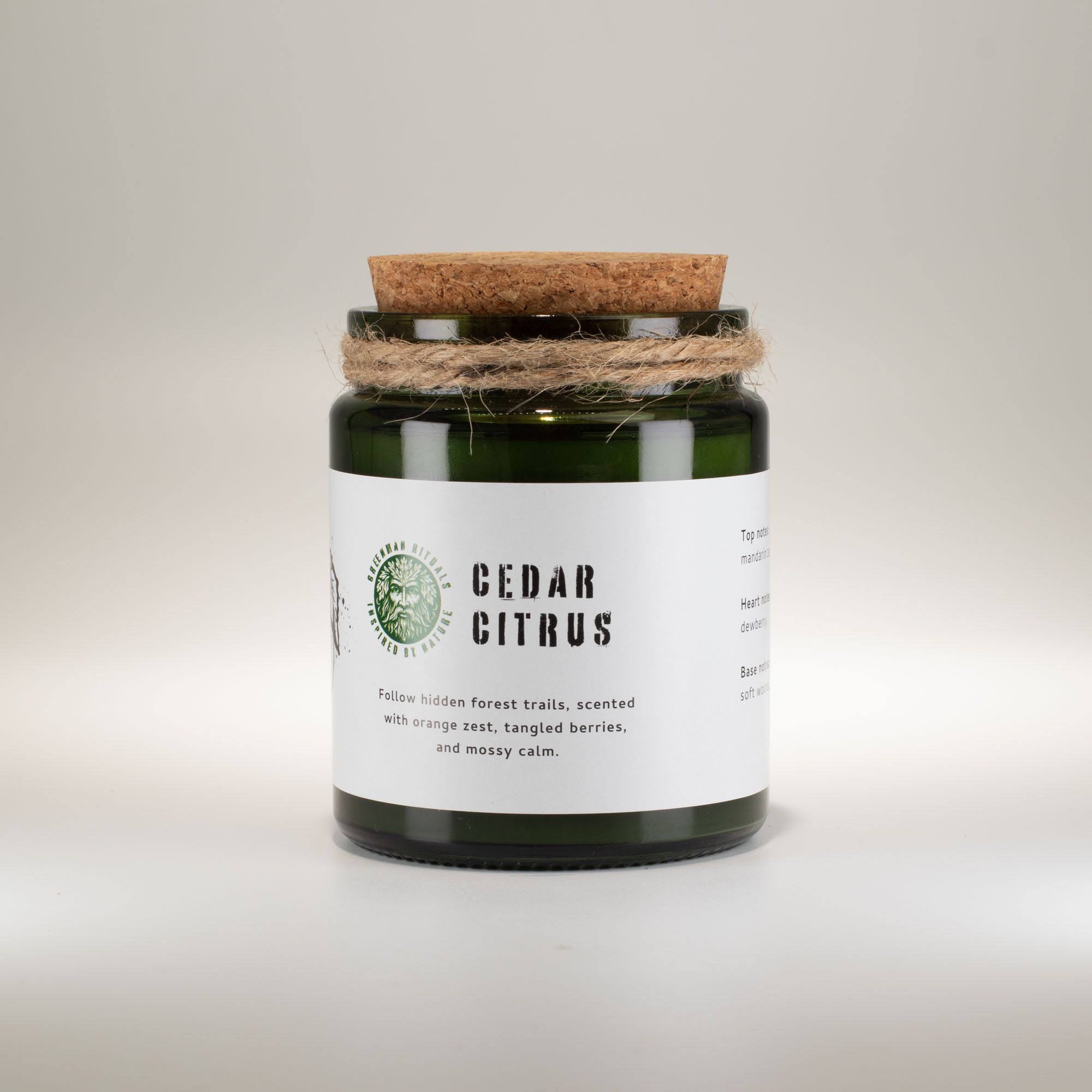 Greenman Woodwick Soy Candle - Cedar Citrus