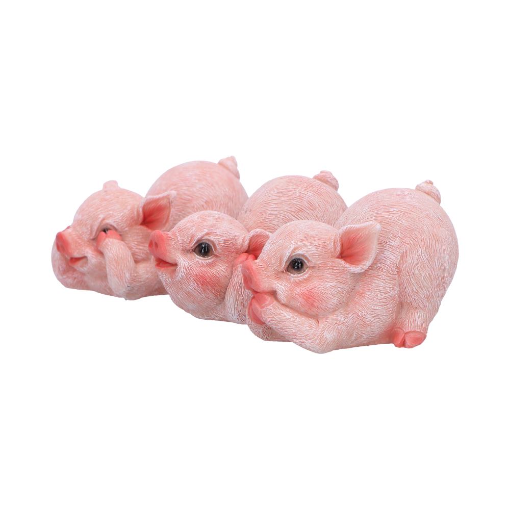Three Wise Playful Pigs 8.4cm