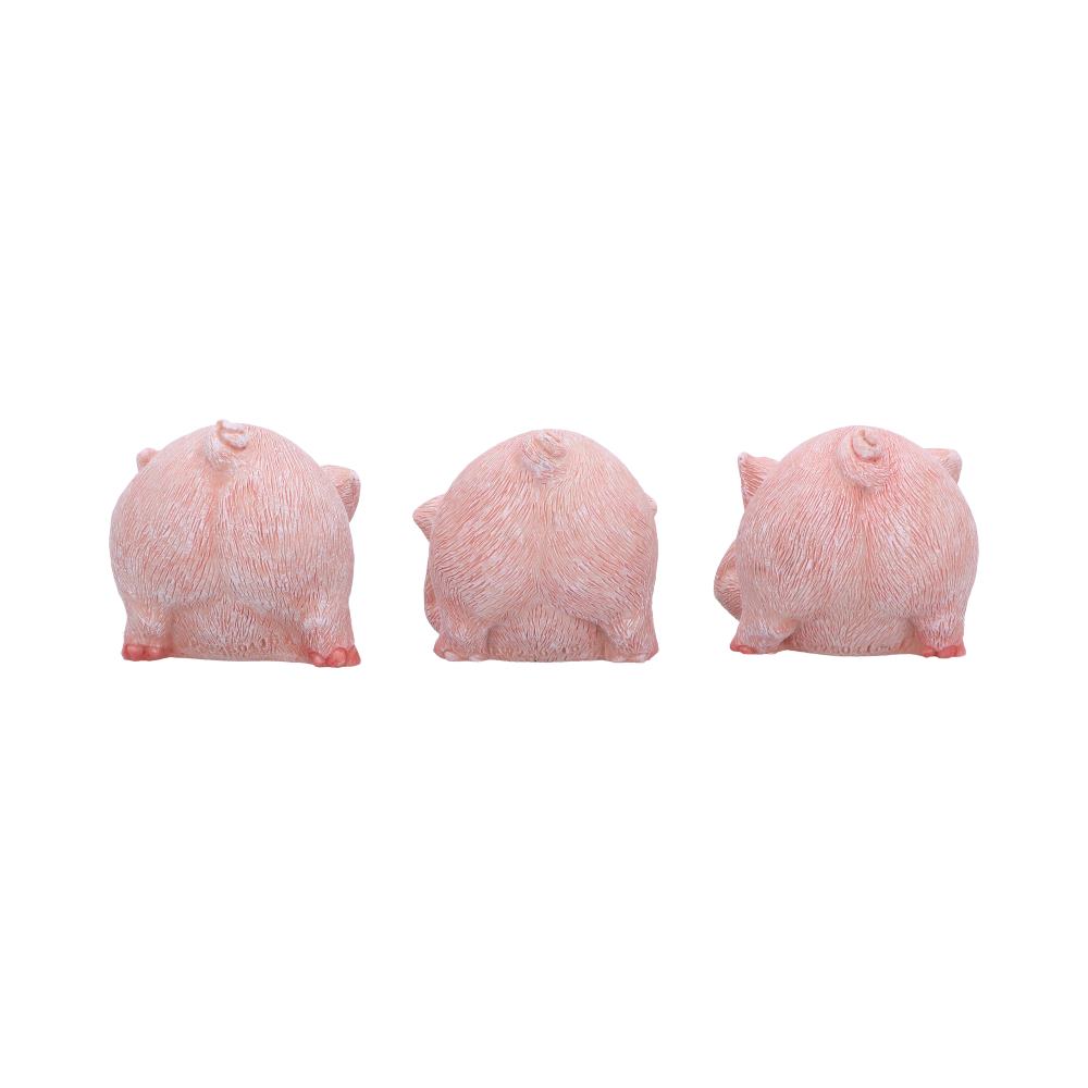 Three Wise Playful Pigs 8.4cm