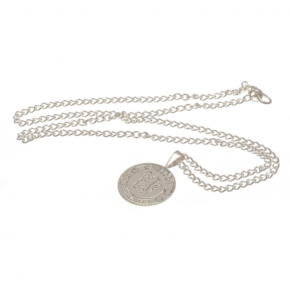 Chelsea FC Silver Plated Pendant & Chain XL