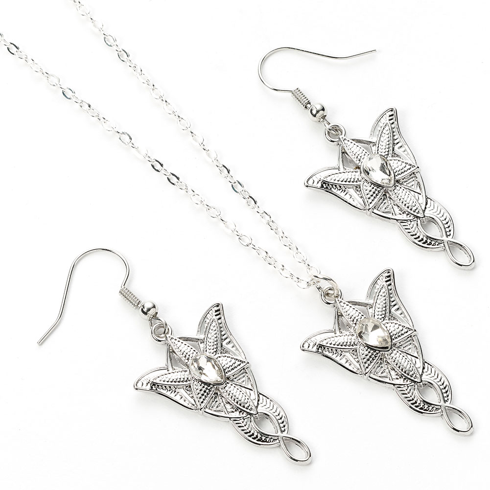 The Lord Of The Rings Evenstar Necklace & Earrings Gift Box