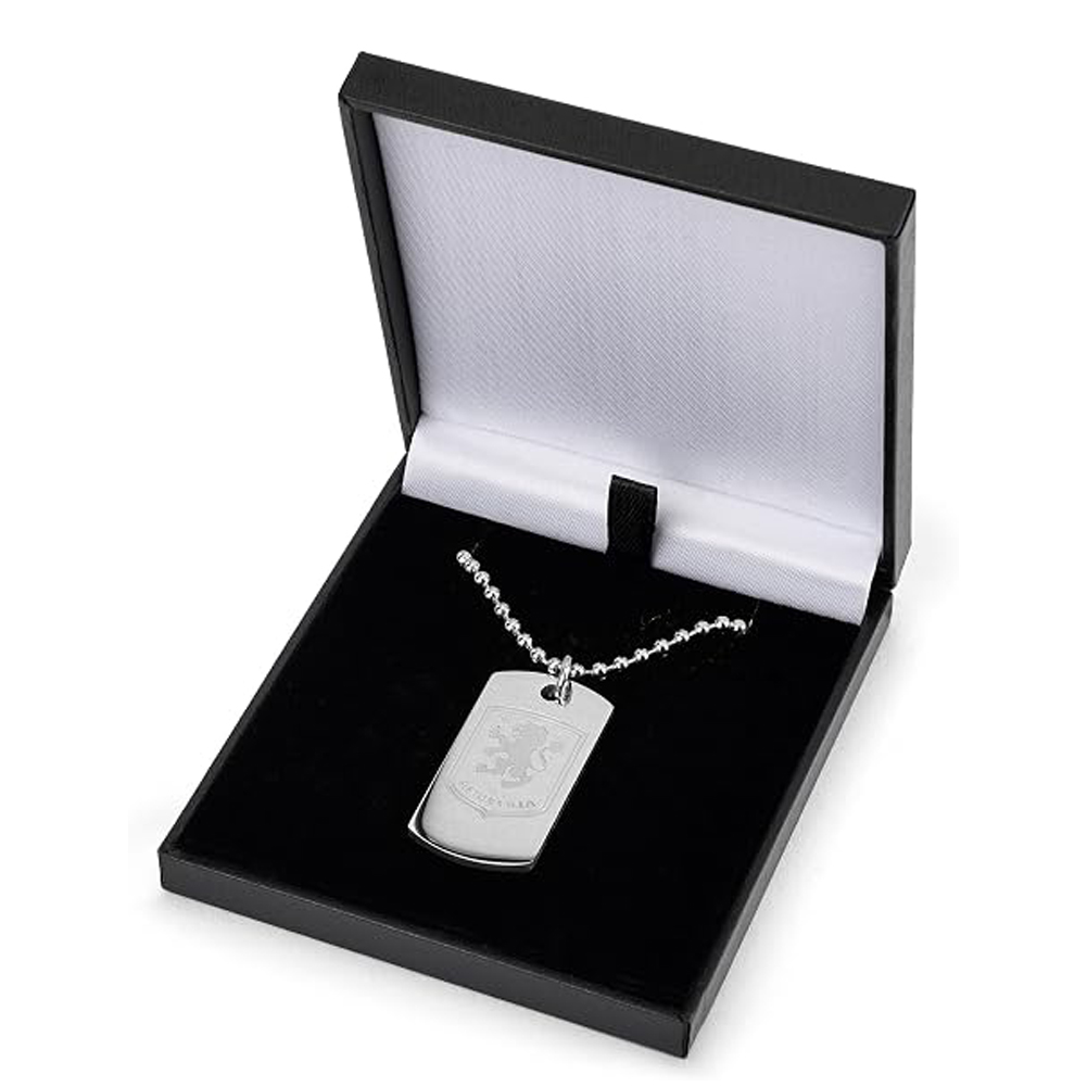 Aston Villa FC Engraved Dog Tag & Chain