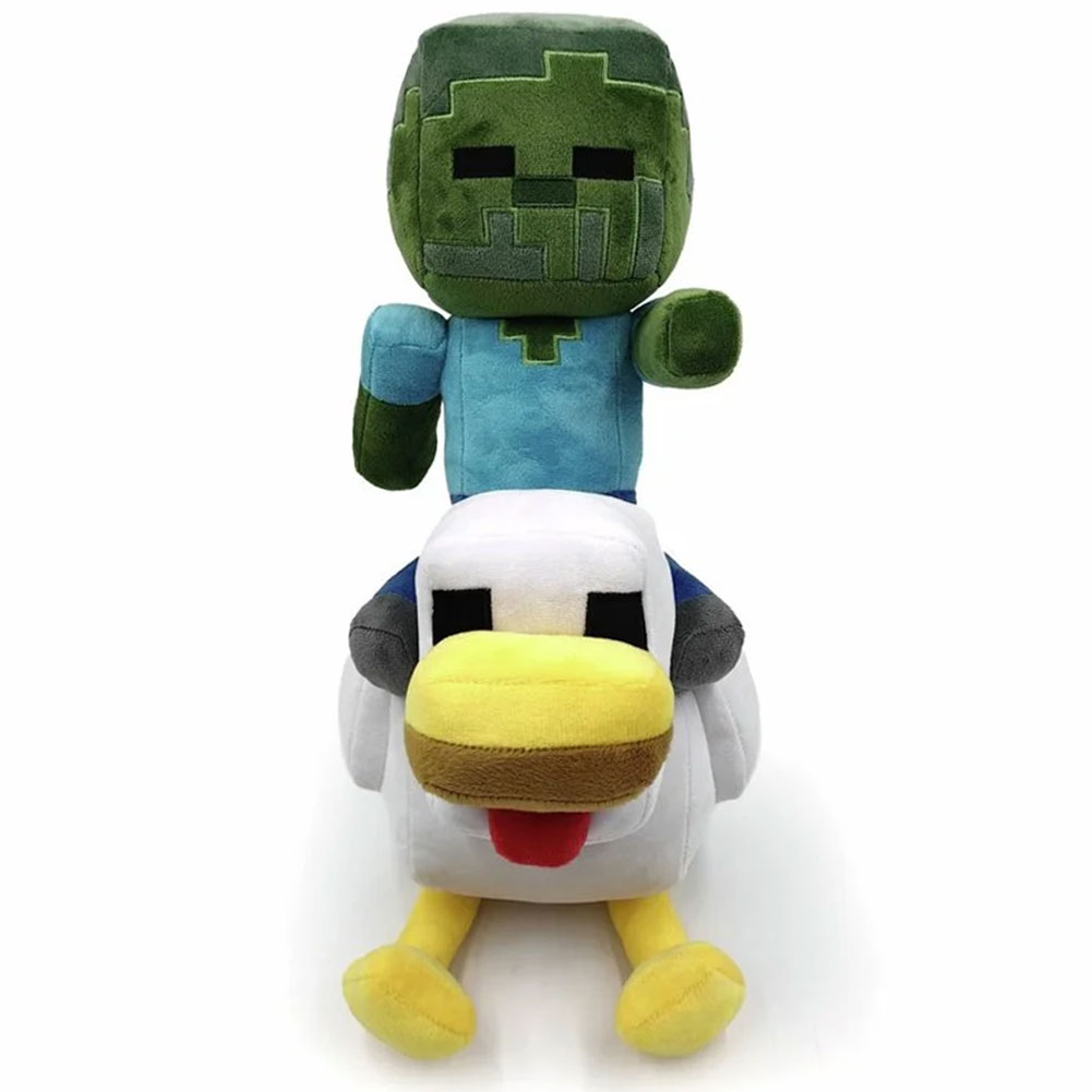 Minecraft Chicken Jockey Shaped Cushion